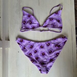 Lokahi Swim Bikini Set in Purple Hibiscus